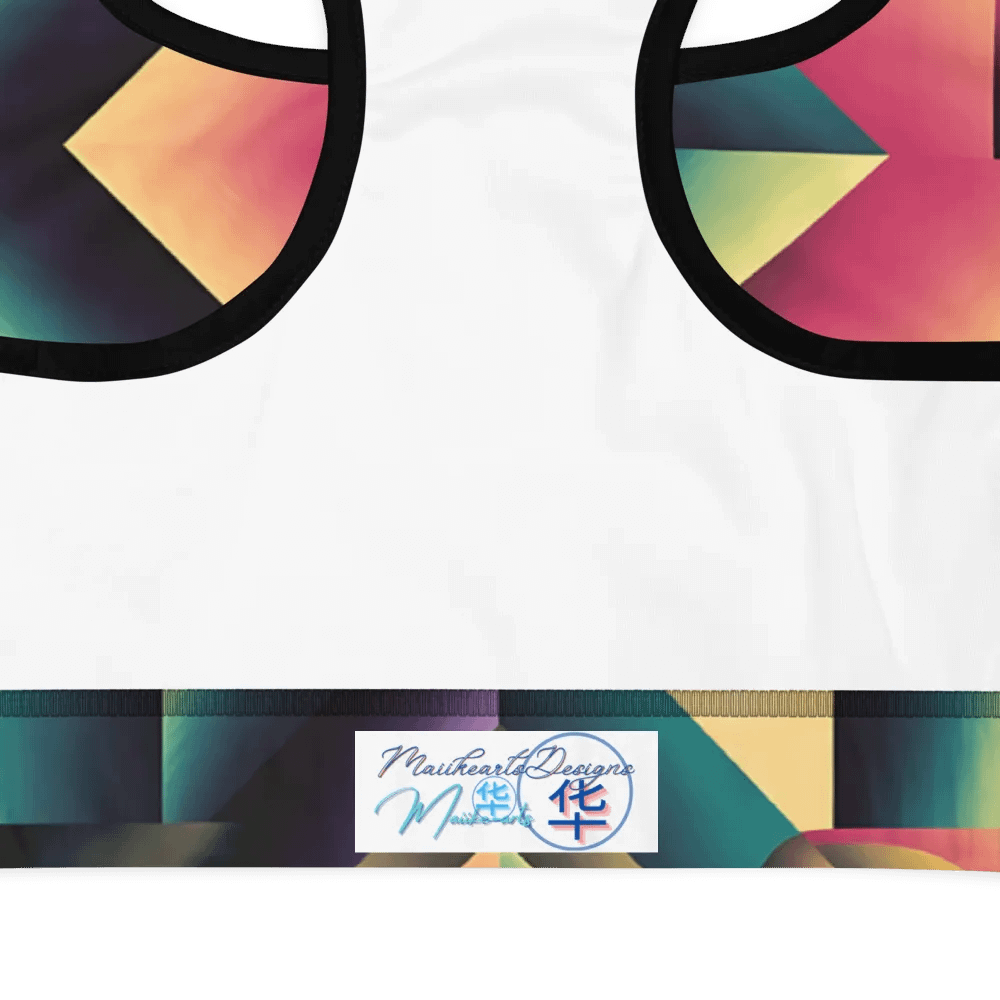 Abstract Lithographic Pattern Design Sports Bra - V7 product image (5)