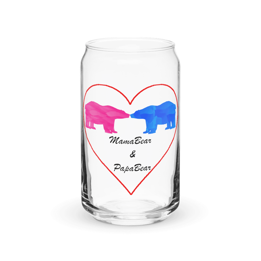 Mama & Papa Bear Can-Shaped Glass product image (1)