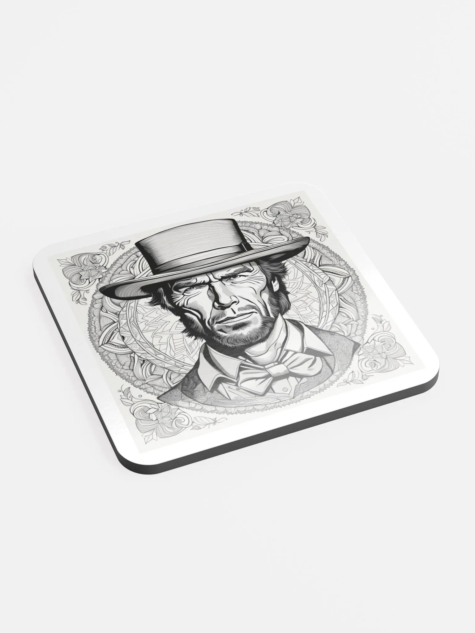 Symmetrical Gentleman Cork Coaster product image (2)