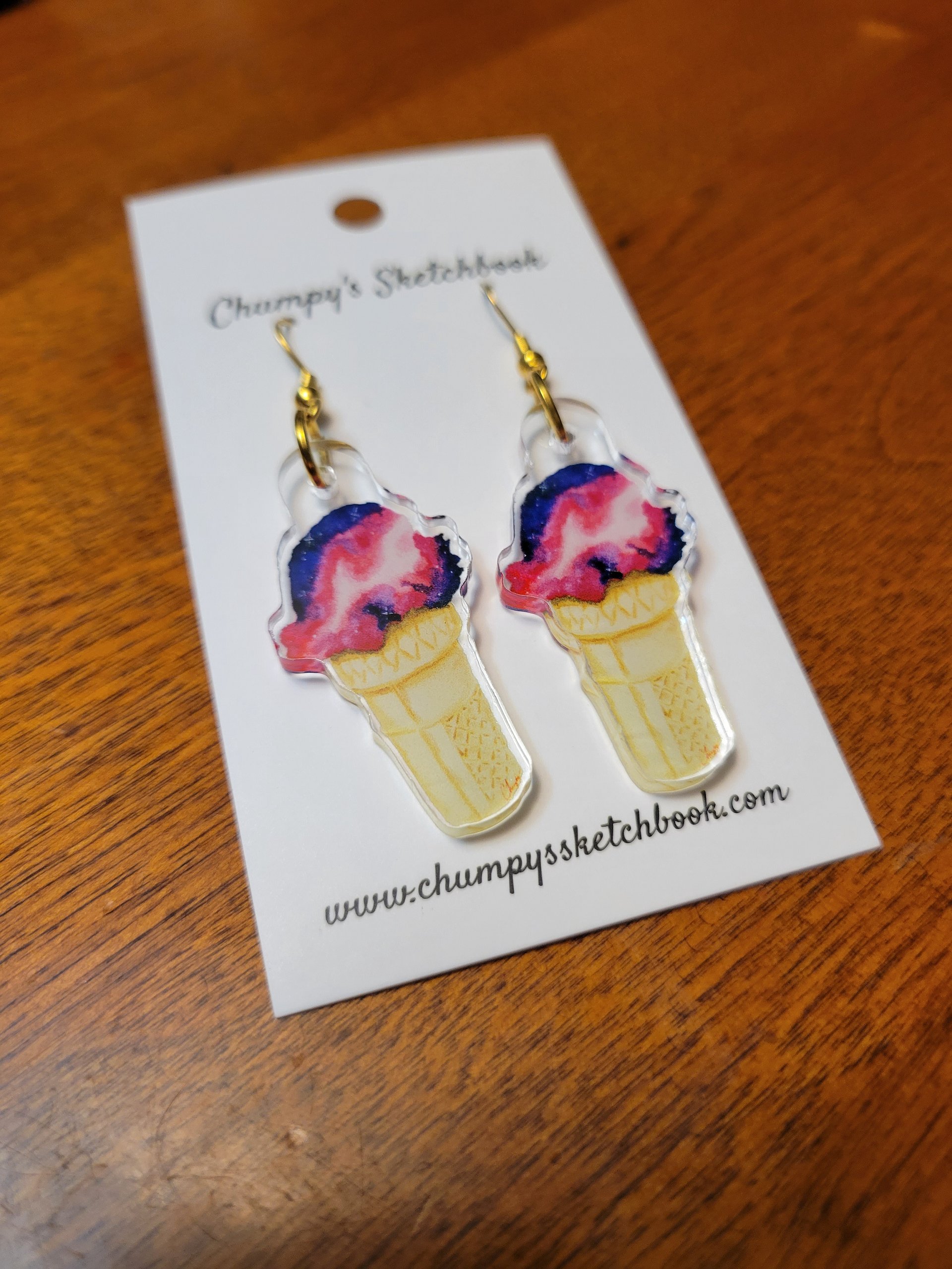 Pink Galaxy Cone Earring product image (1)