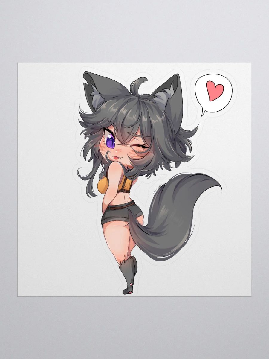 WolfcatRisi Flirty Chibi Sticker product image (1)