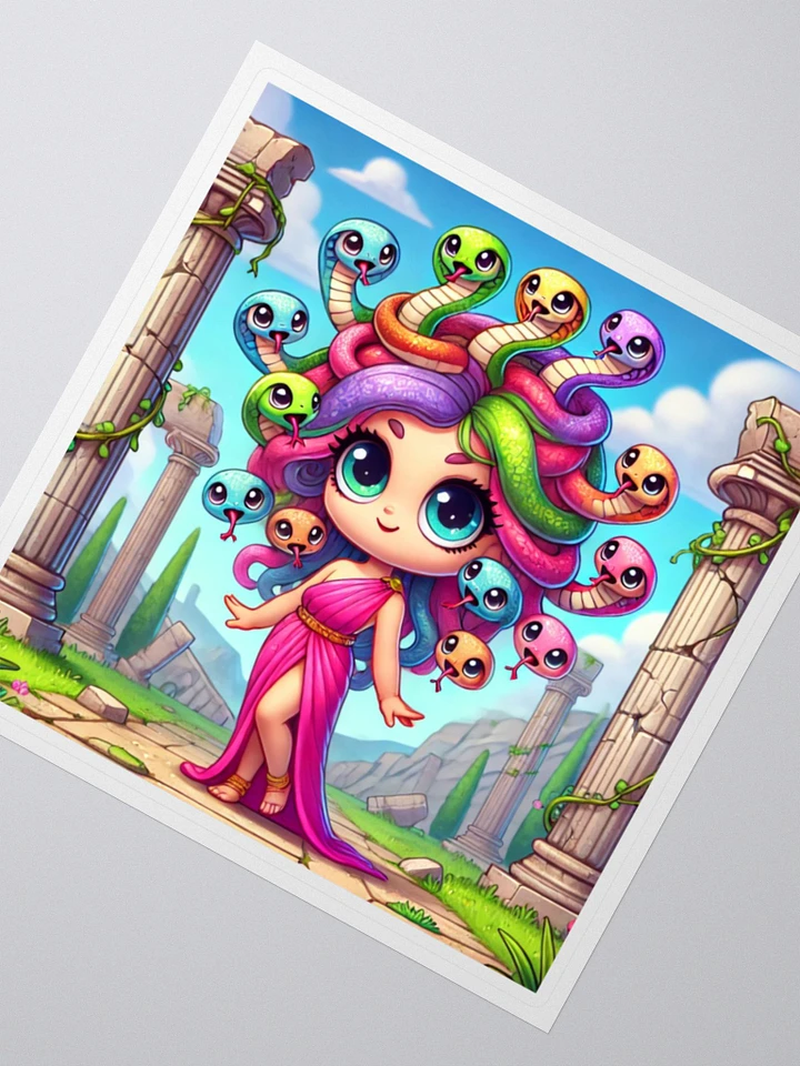 Colorful Chibi Medusa Vinyl Sticker – Rainbow Enchantress product image (8)