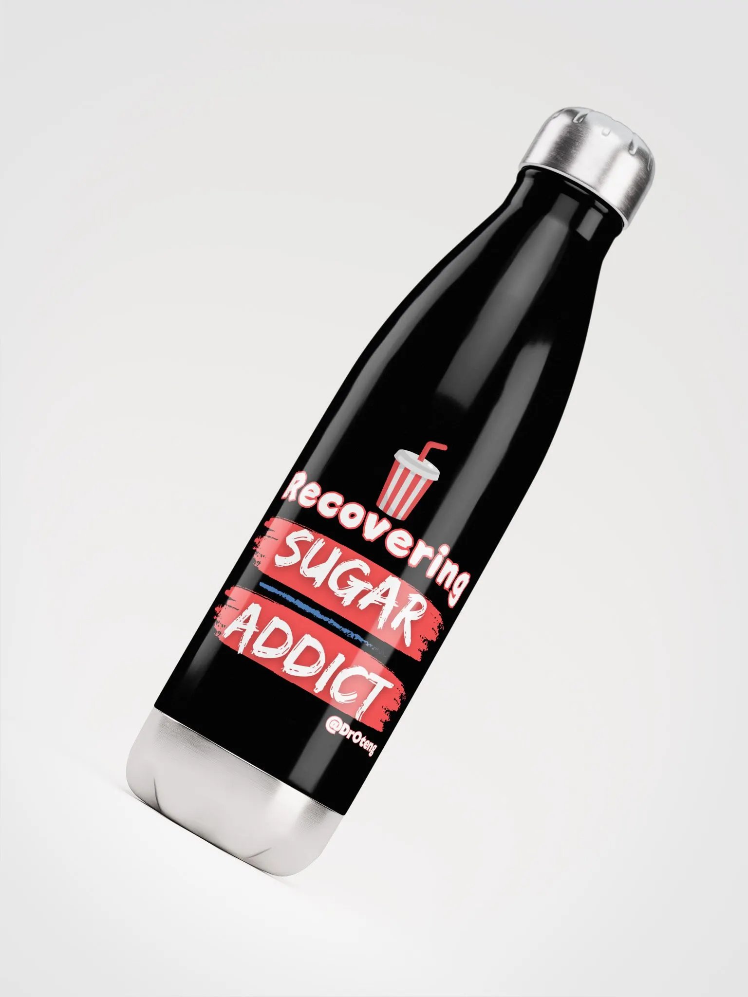 Recovering Sugar Addict Stainless Steel Water Bottle product image (4)