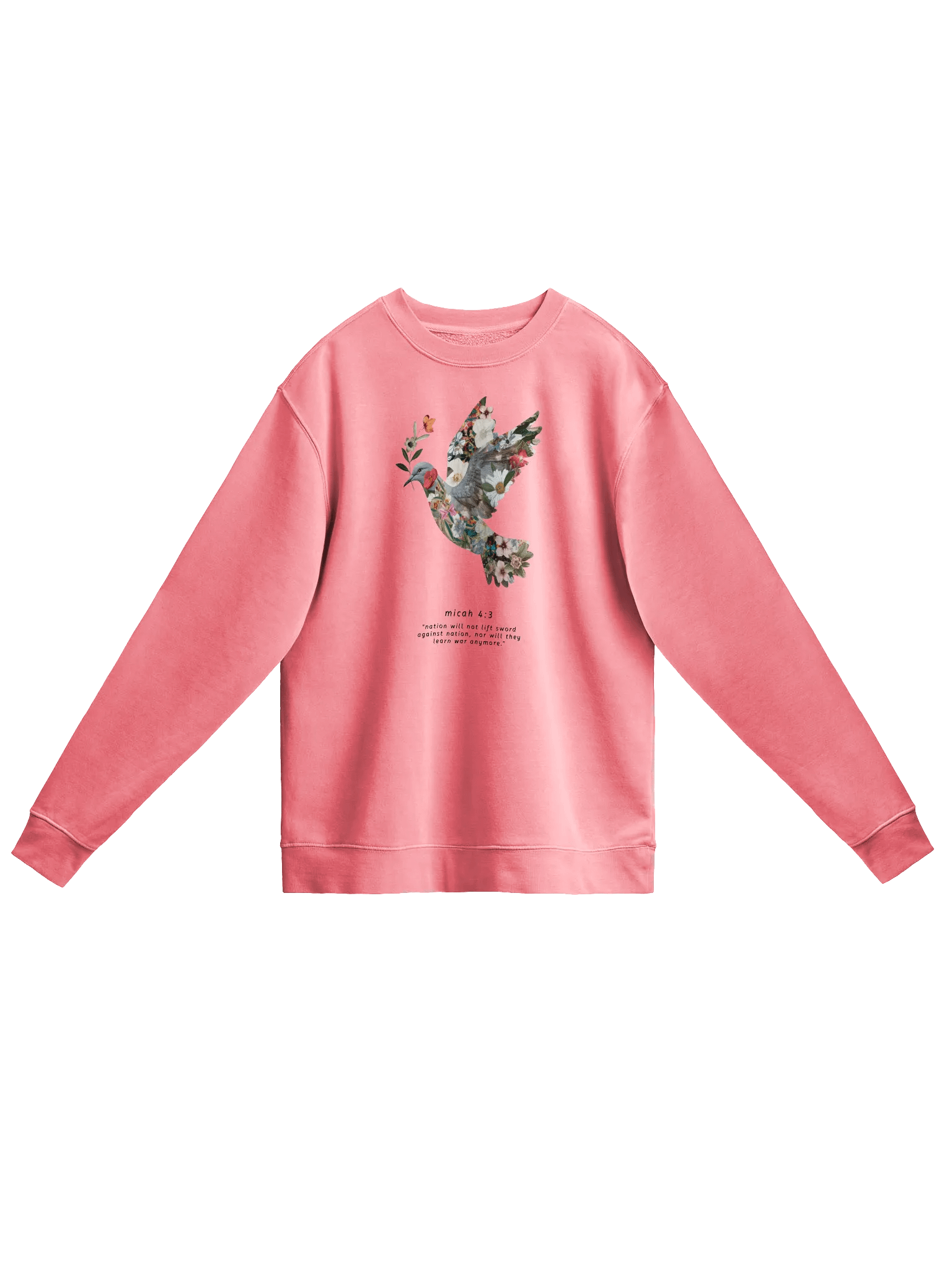 Floral Peace Dove | Micah 4:3 | Unisex Sweatshirt product image (5)