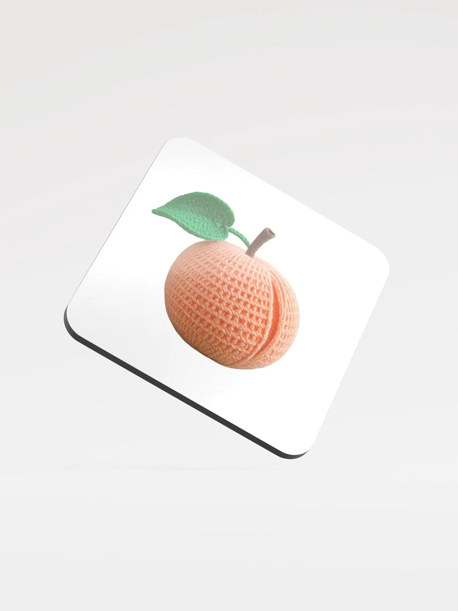 CozyAvocado Glossed Cork Coaster Peach #1 product image (1)