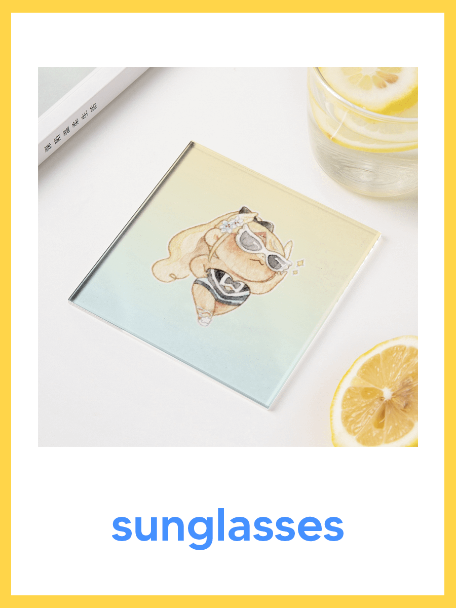 ☀︎ swimsuit Fleur acrylic coasters - PREORDER ☀︎ product image (2)