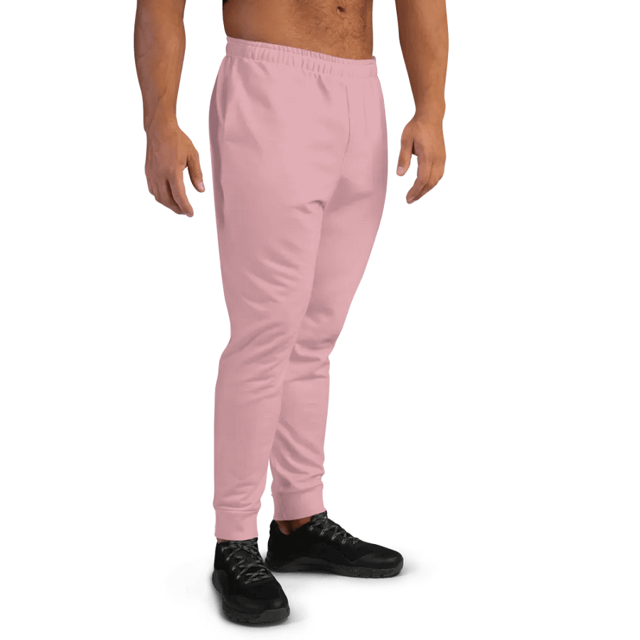 Plain Dusty Light Pink Soft Summer Recycled Polyester Premium Men's Joggers by Treasure Pie product image (8)
