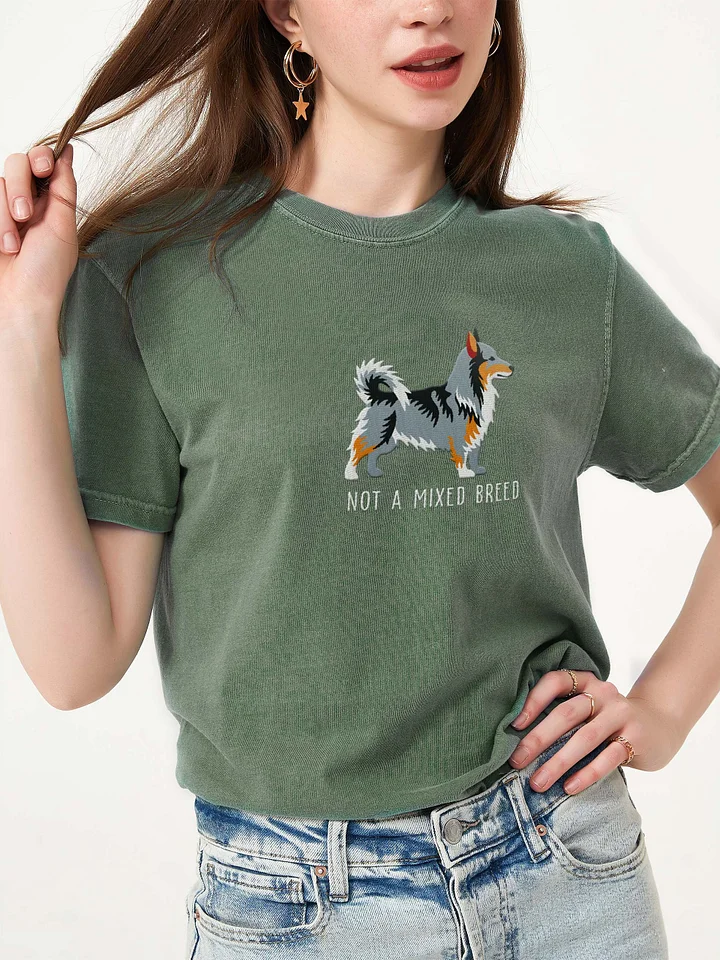 Not a Mixed Breed T-Shirt(Embroidered) of a Swedish Vallhund(Brownish Gray) product image (2)