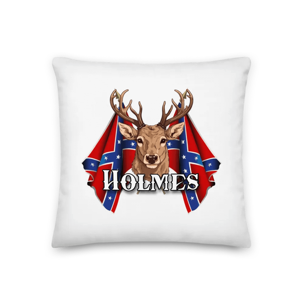 "Holmes" Last Name Rebel Redneck Deer - Pillow product image (1)