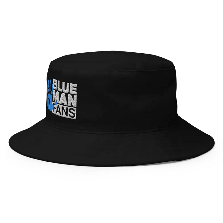 Blue Man Fans Hand Print Embroidered 3D Puff Bucket Hat product image (2)