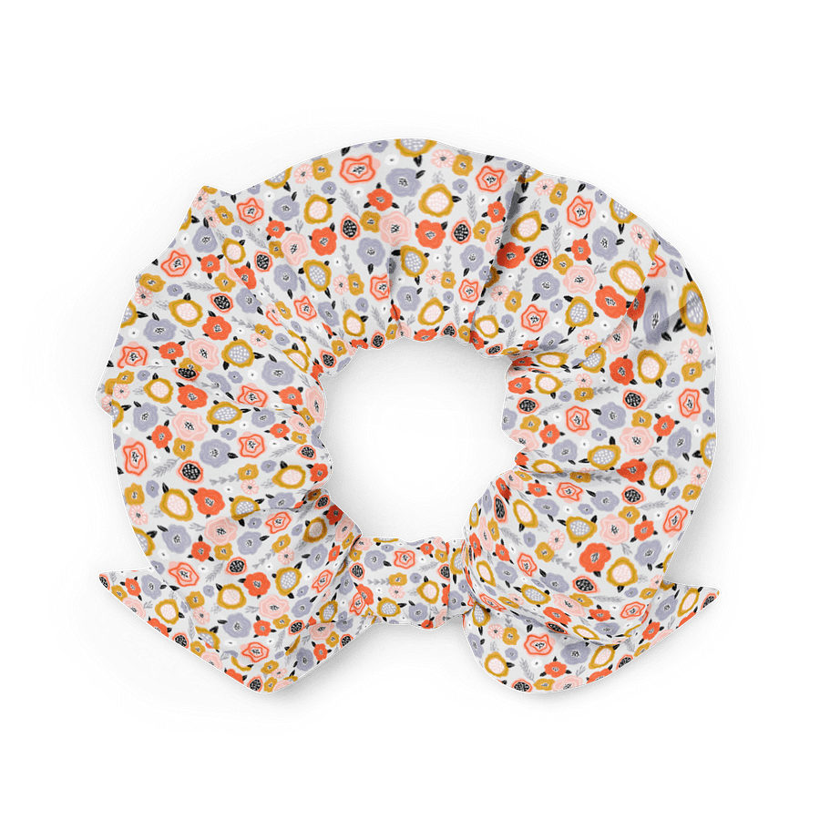 Retro Daisy Scrunchie with Bow | Sustainable Hair Accessory product image (2)