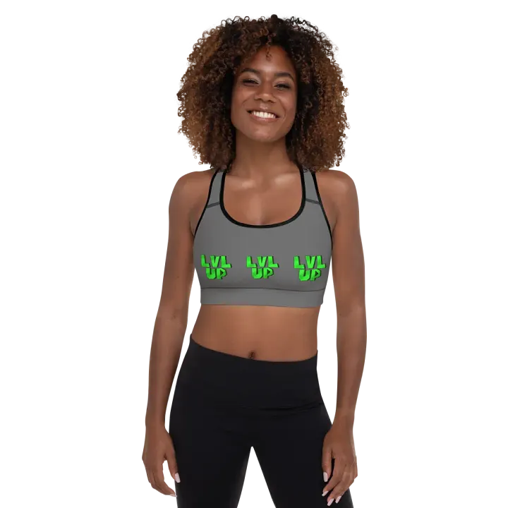 LVL UP Grey Sports Bra product image (2)