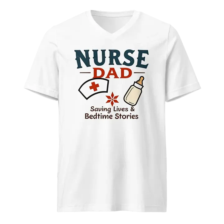Nurse Dad Saving Lives & Bedtime Stories T-shirt product image (1)