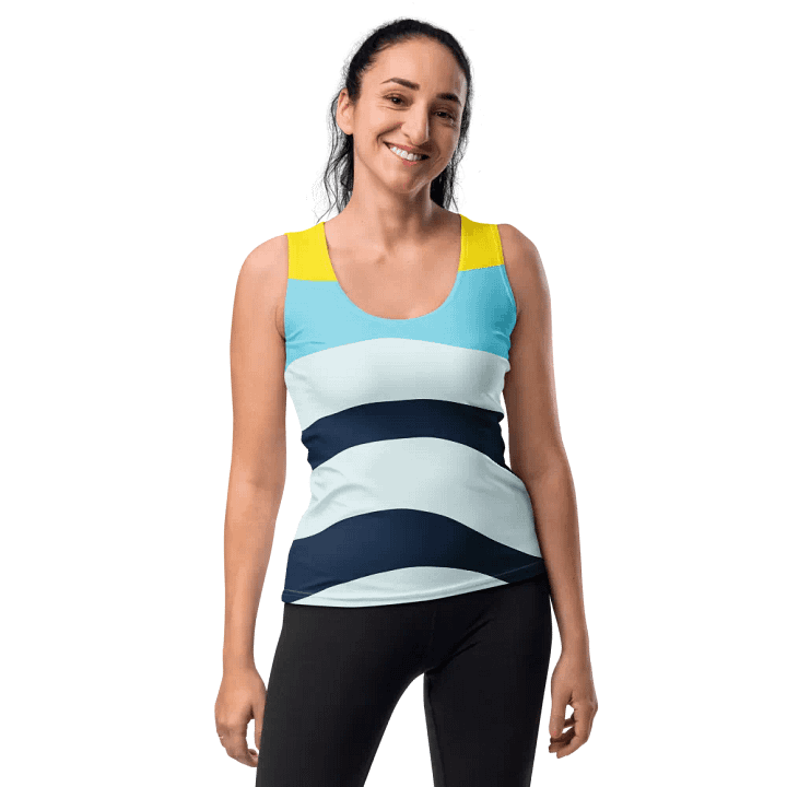 Blue Sunset Waves Women's Tank Top product image (2)