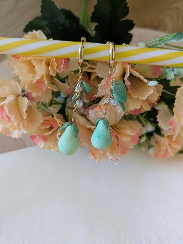 Pear Charm Earrings product image (2)