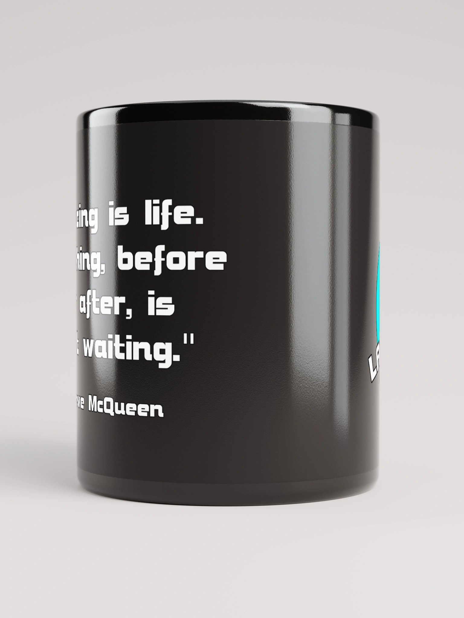 Cool Sheep Black Mug "Racing is life..." product image (4)