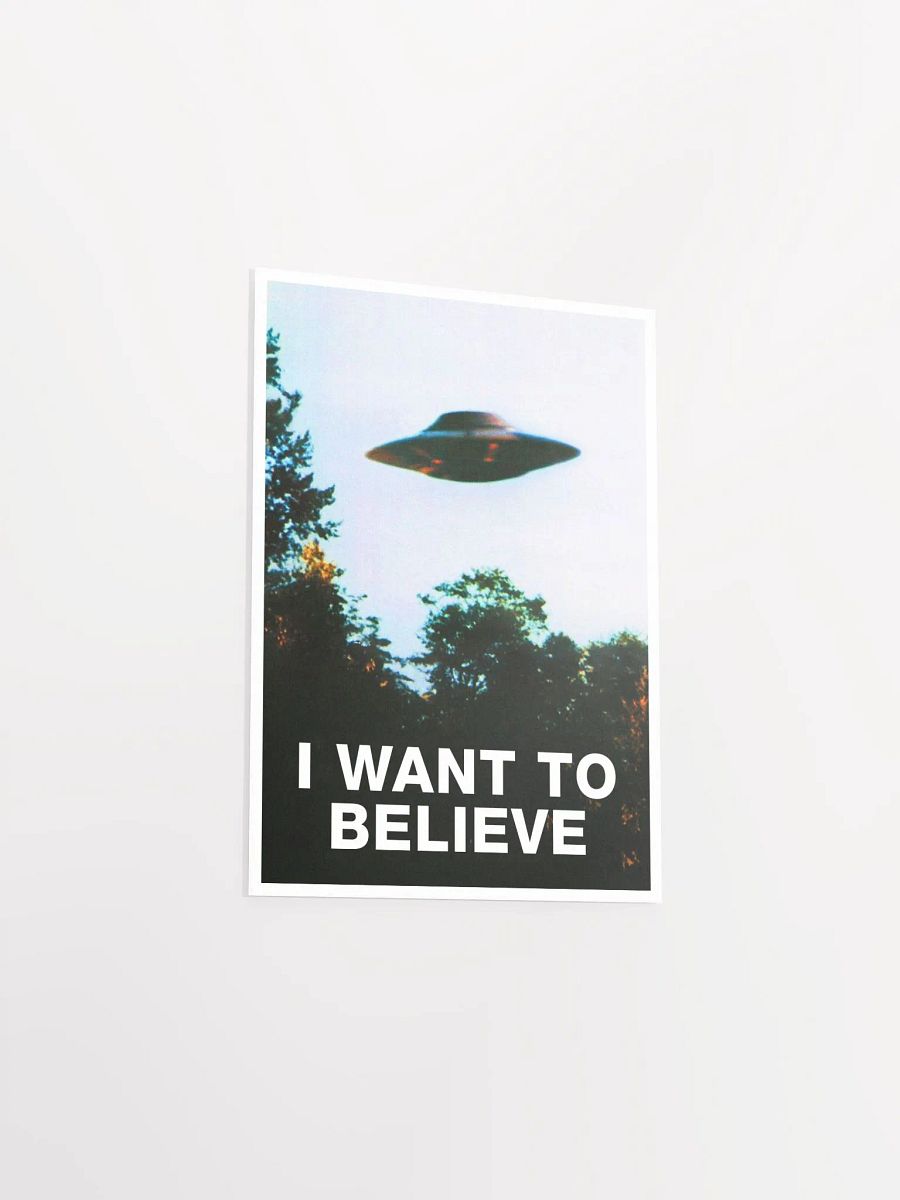 I want to believe. Original The X-Files poster (Ver.2, Season 4-5, 1996-1997) — sci-fi poster, movie poster, space art print product image (11)