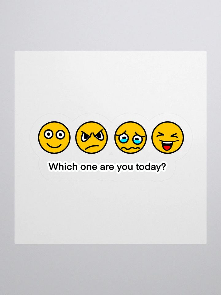 Emoji Mood Kiss Cut Stickers product image (1)