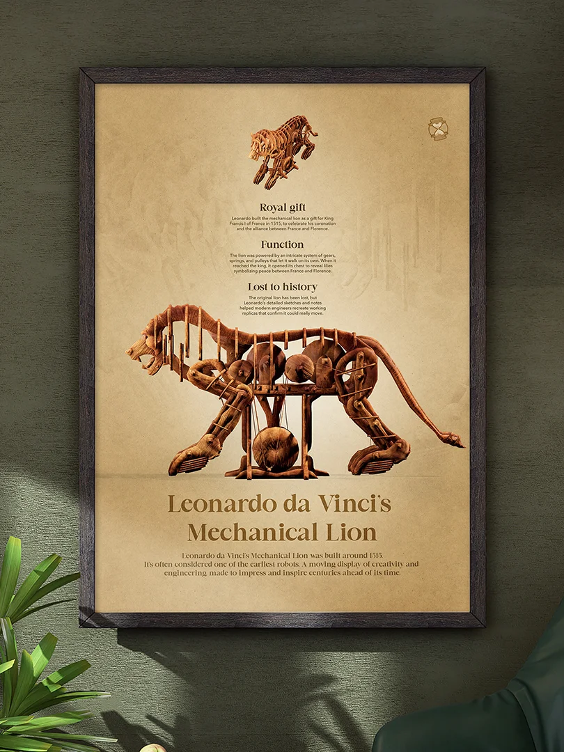 Leonardo da Vinci's Mechanical Lion (Framed poster) product image (2)