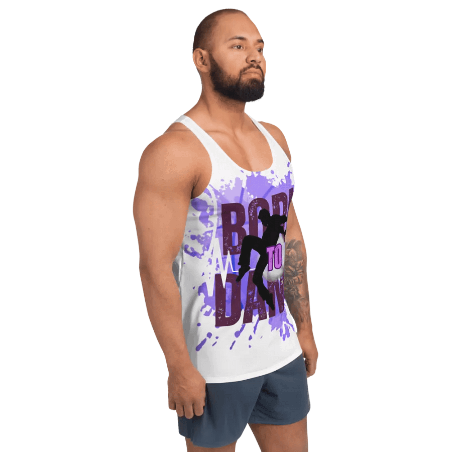 Born to Dance His Silhouette Energetic Vibes Full Print Tank product image (12)
