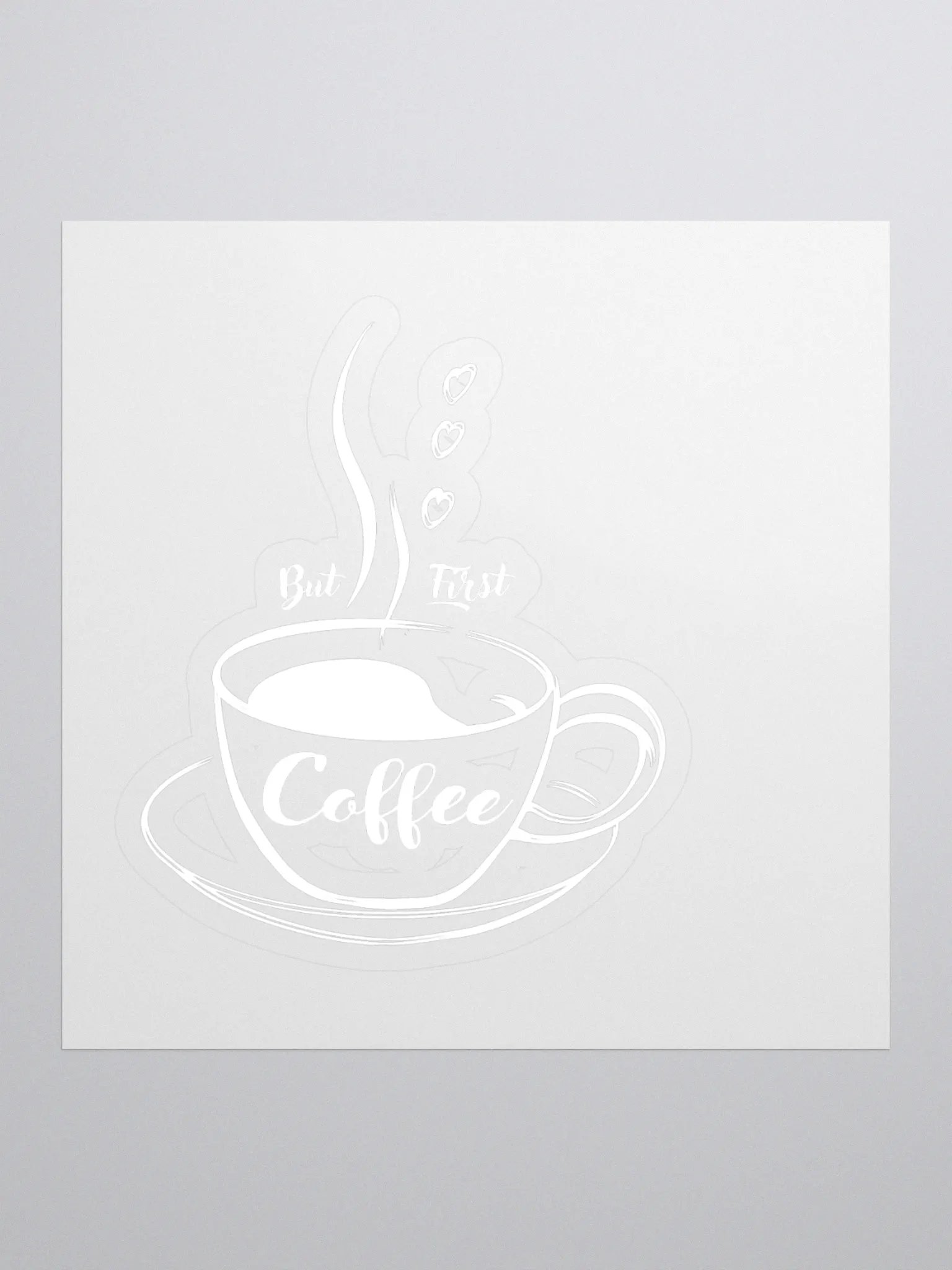 Steamy Coffee Kiss Cut Stickers product image (1)