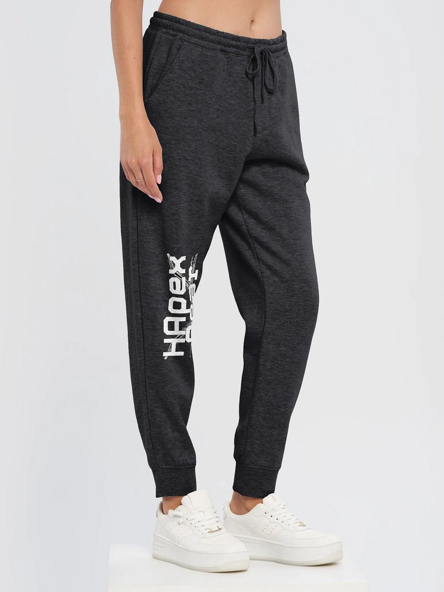 Midweight Fleece Joggers - White HApex Gear Black Logo product image (3)