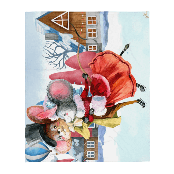 Warm Winter Embrace Throw Blanket product image (1)