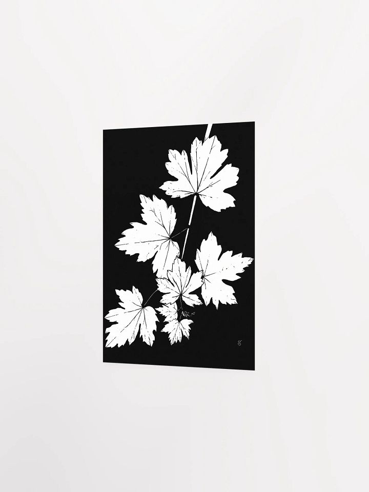 Jagged Leaves Silhouette Poster - Grape Leaves Dark product image (2)
