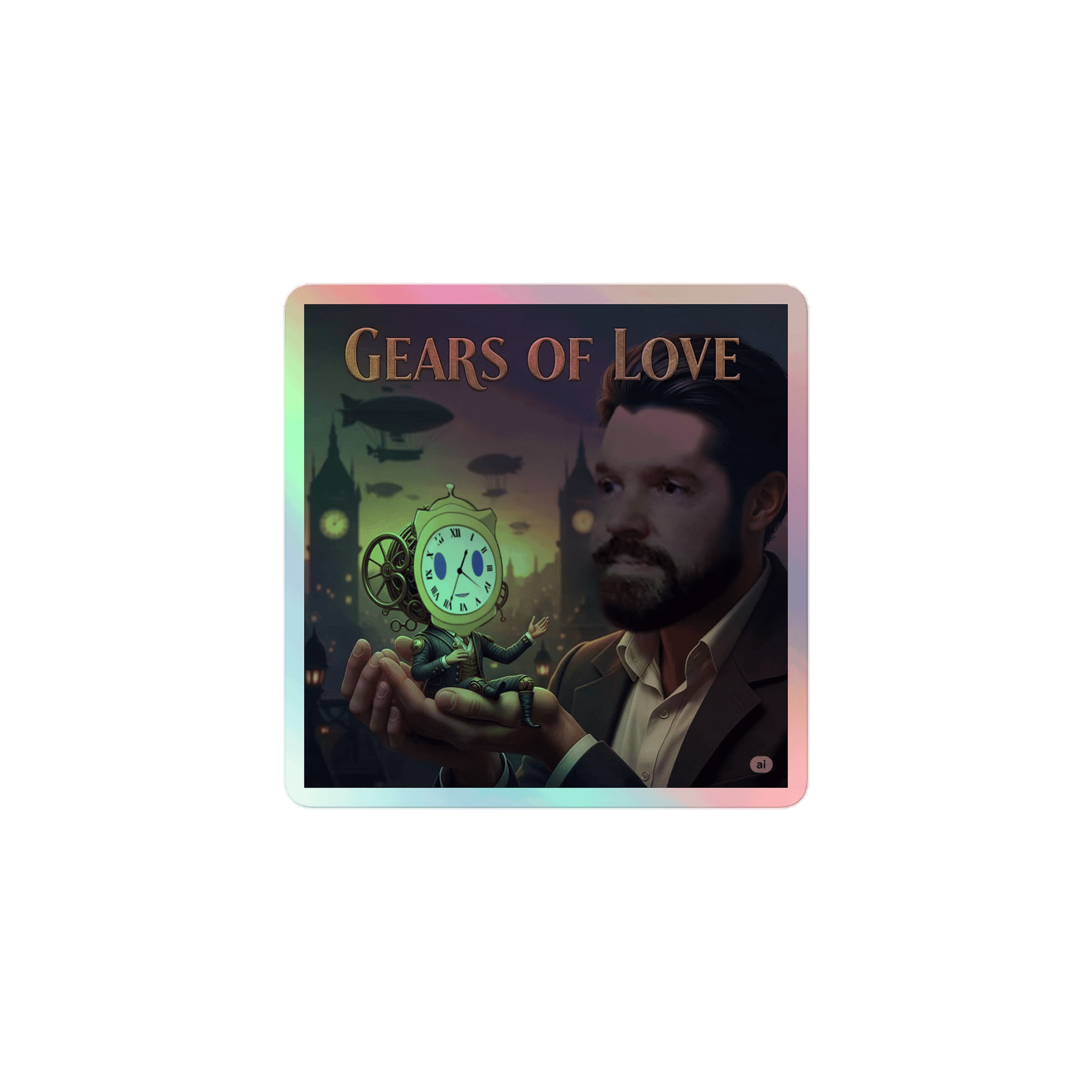 Gears of Love Holo Sticker product image (1)