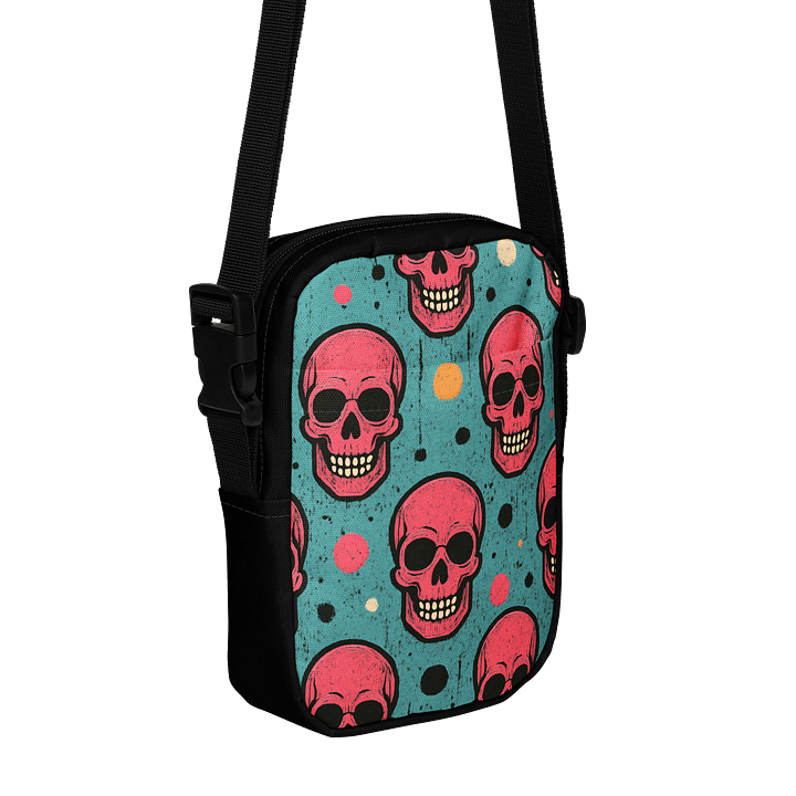 Pink Skulls Paint Neon Graffiti Pop Art - Utility Croosbody Bag product image (1)