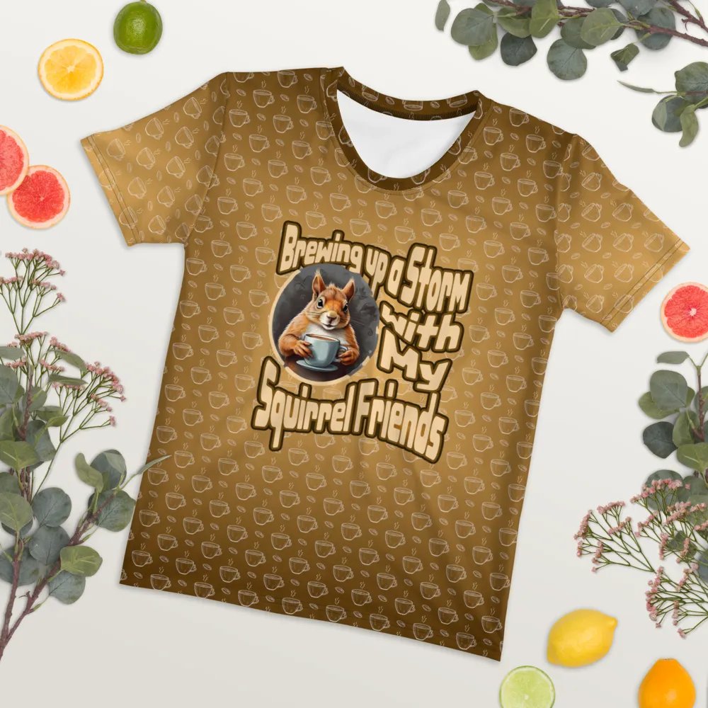 Brewing up a Storm with my Squirrel Friends All Over Print T-shirt product image (7)