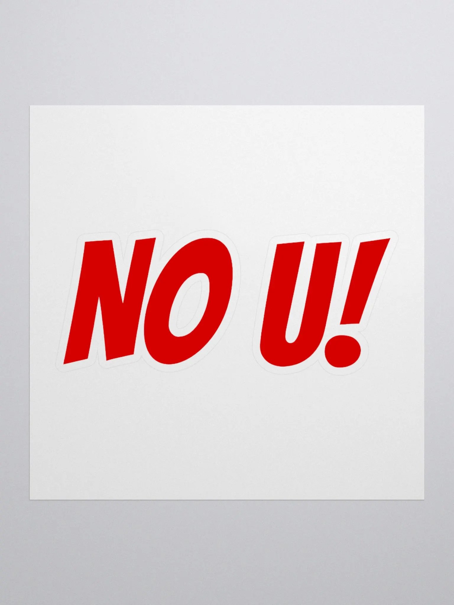 No U Sticker product image (1)
