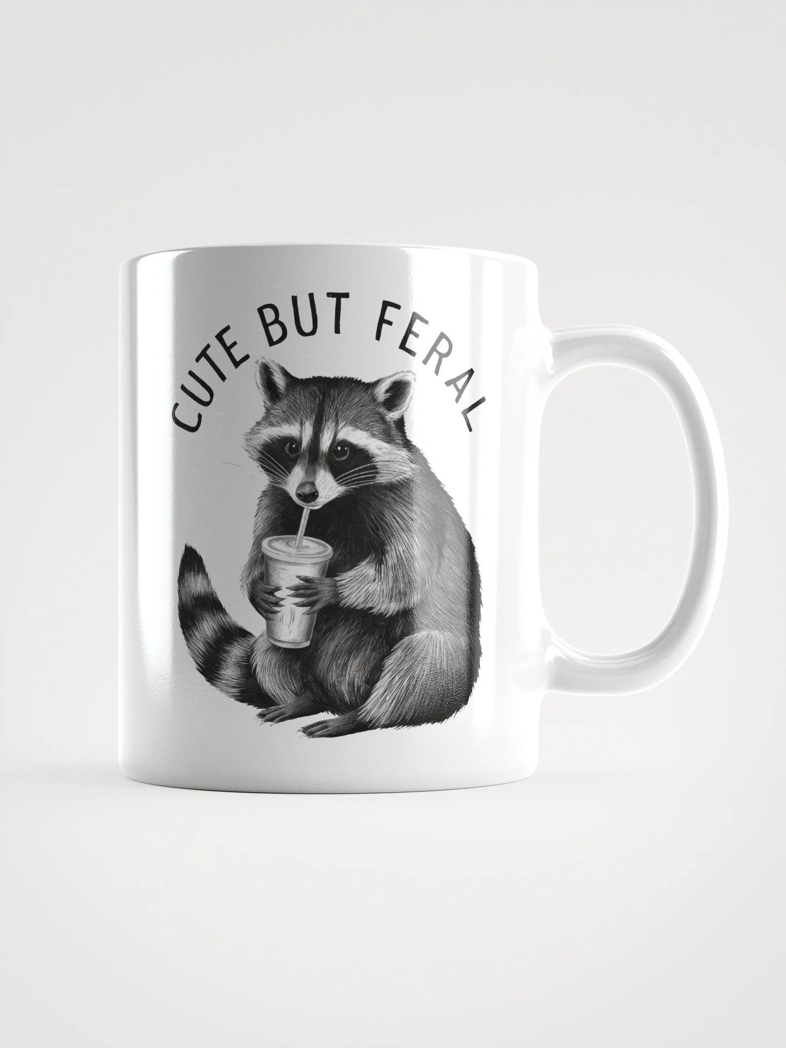 Cute But Feral Raccoon Mug product image (2)