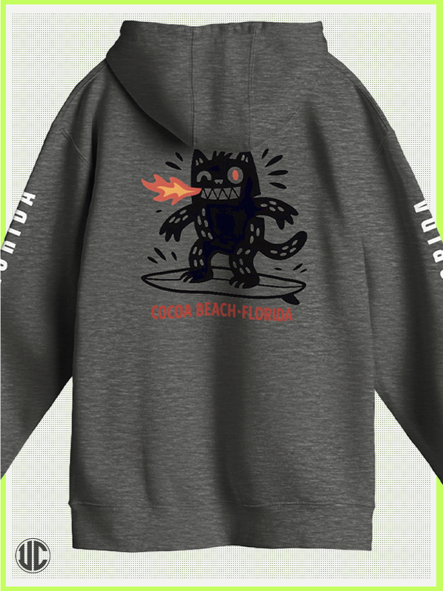 Beach Hoodie | Cocoa Beach Graphic Surf Hoodie | Unisex Pullover Hoodie product image (1)