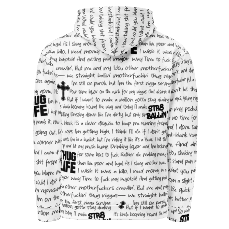 Str8 Ballin' - 2Pac - WHITE - Unisex Hoodie product image (3)