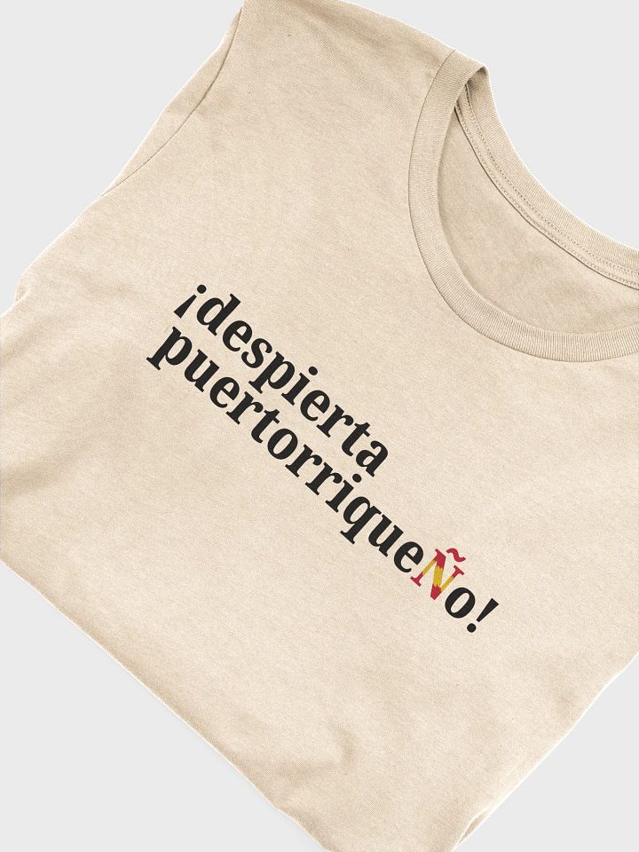 Camiseta manga corta arena - ¡despierta puertorriqueÑo! product image (1)