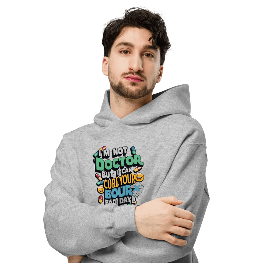 Prescription having Cheerful Cure Oversized Hoodie product image (6)