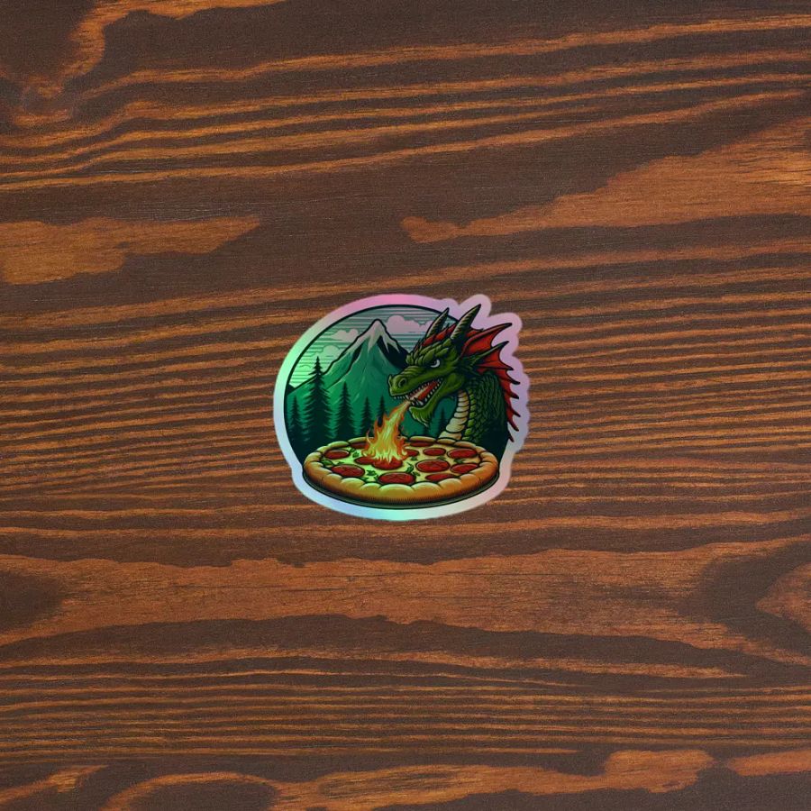 Dragon's Fiery Feast Holographic Sticker Sheet product image (5)