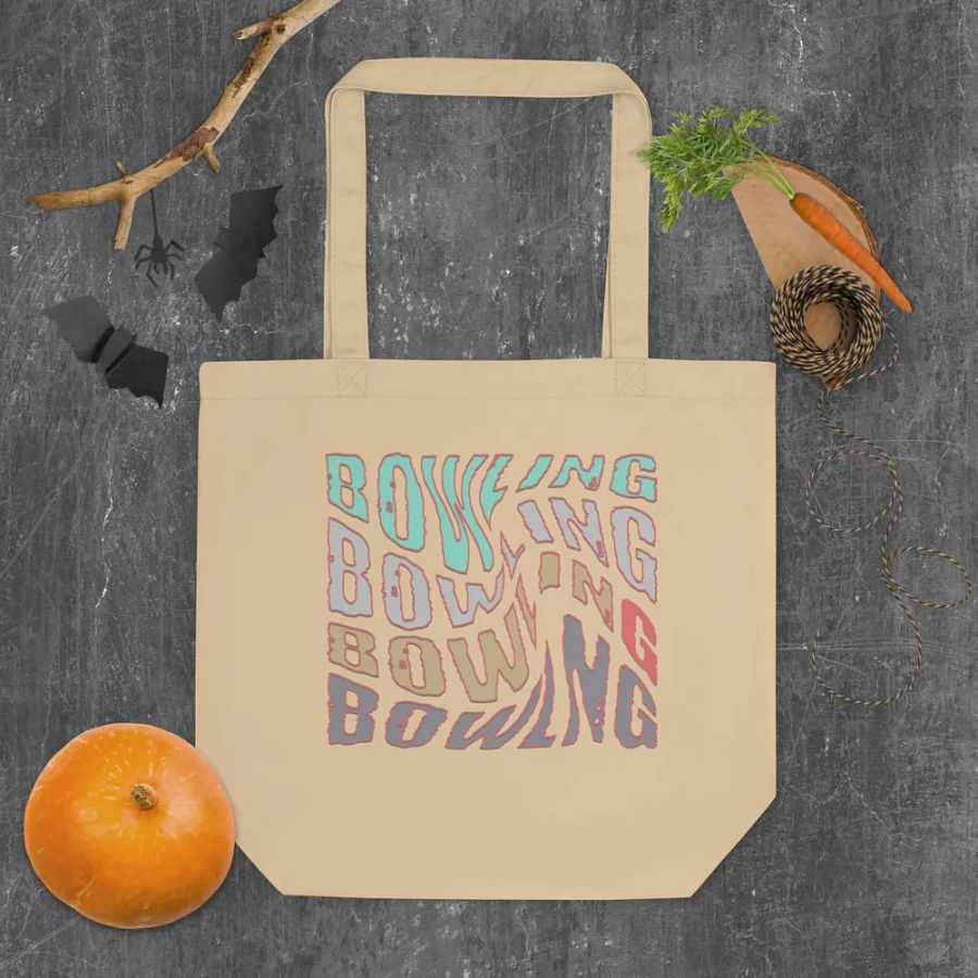 Mess Swirl Bowling Wavy Colorful Tote Bag product image (4)