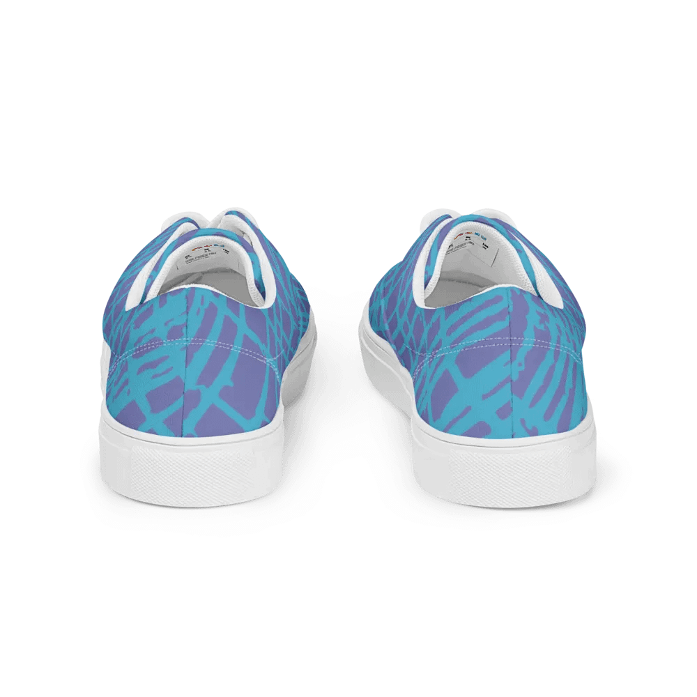 Dynamic Blue Lattice Men's Canvas Shoes product image (4)