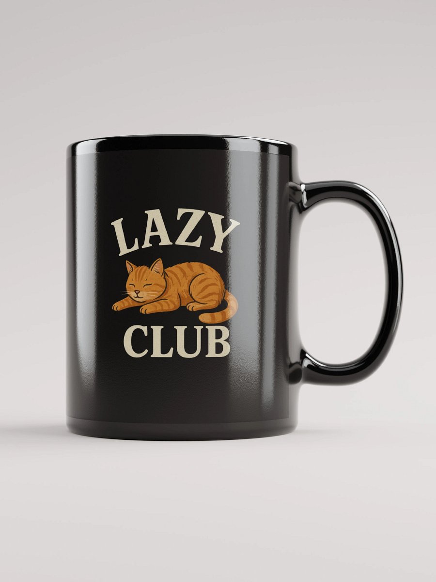Lazy Club Black Glossy Mug product image (2)