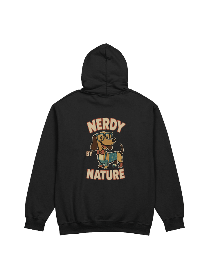 Nerdy by Nature Hoodie – Funny Geeky Dachshund Gift for Dog & Book Lovers product image (3)