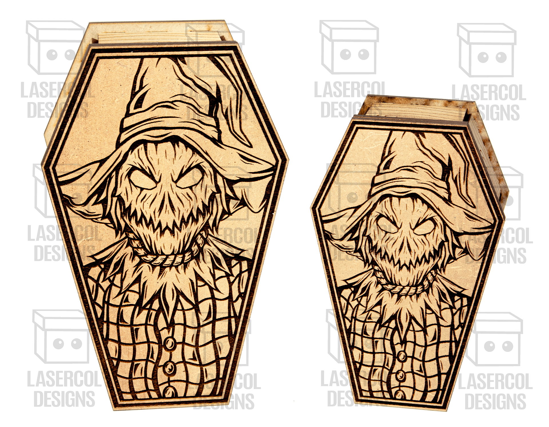 Halloween Coffin Box Set 4 (2 Sizes) - Laser Cut Files product image (3)