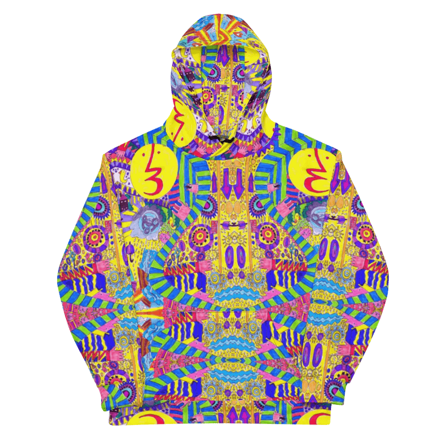 Abstract Colourful Doodles Unisex Pull Over Hoodie product image (12)