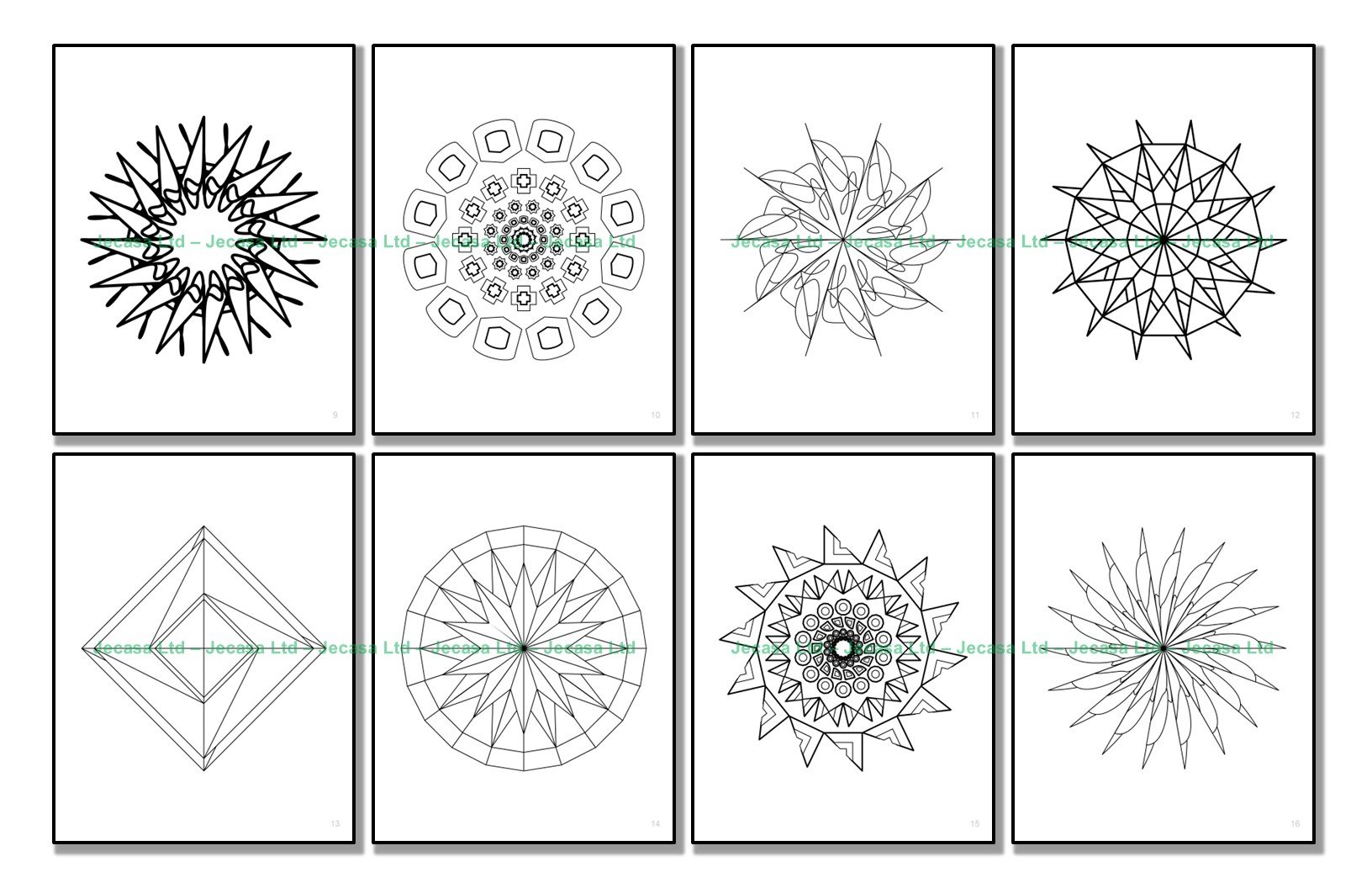 100 Geometric Mandala Coloring Pages | PDF | Digital File | Series GM2025 Vol. 9 product image (4)