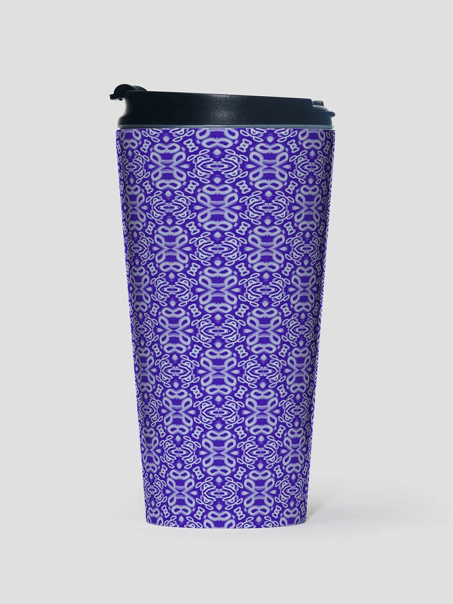 Purple & White Seamless Patterned Travel Mug product image (1)