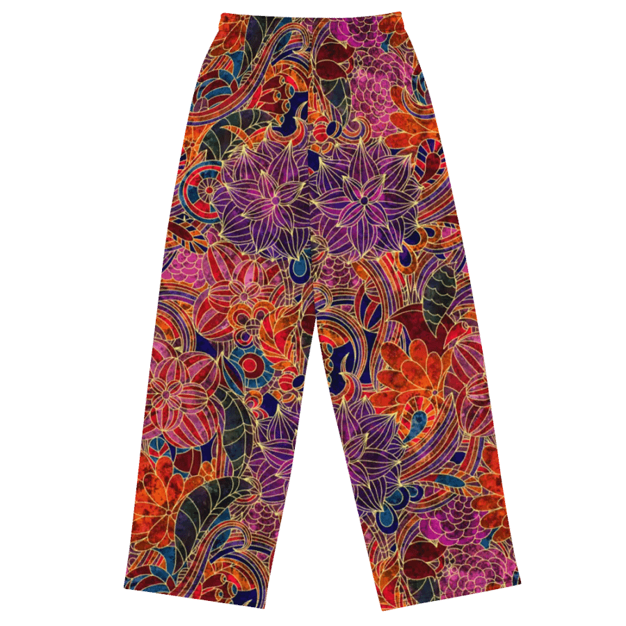 Golden Floral Wideleg Pants product image (1)