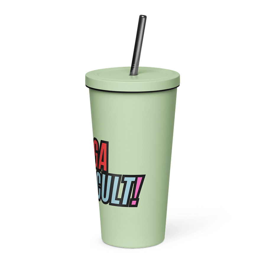 MAGA It's a Cult -Tumblers with straw product image (3)