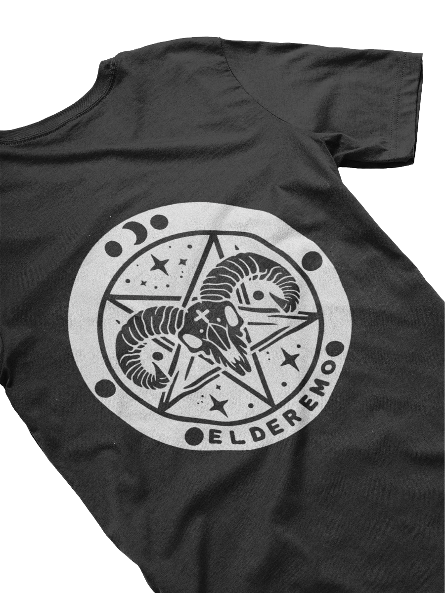 Elder Emo Pentagram & Ram Skull T-shirt product image (7)