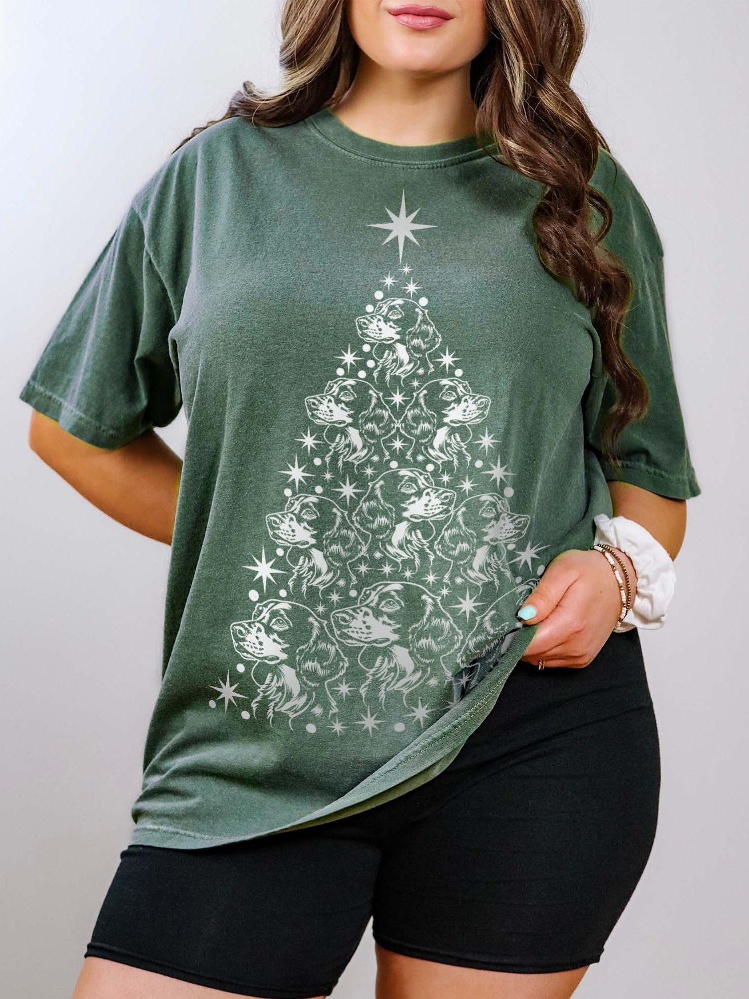 English Setter Christmas Tree T-Shirt product image (1)